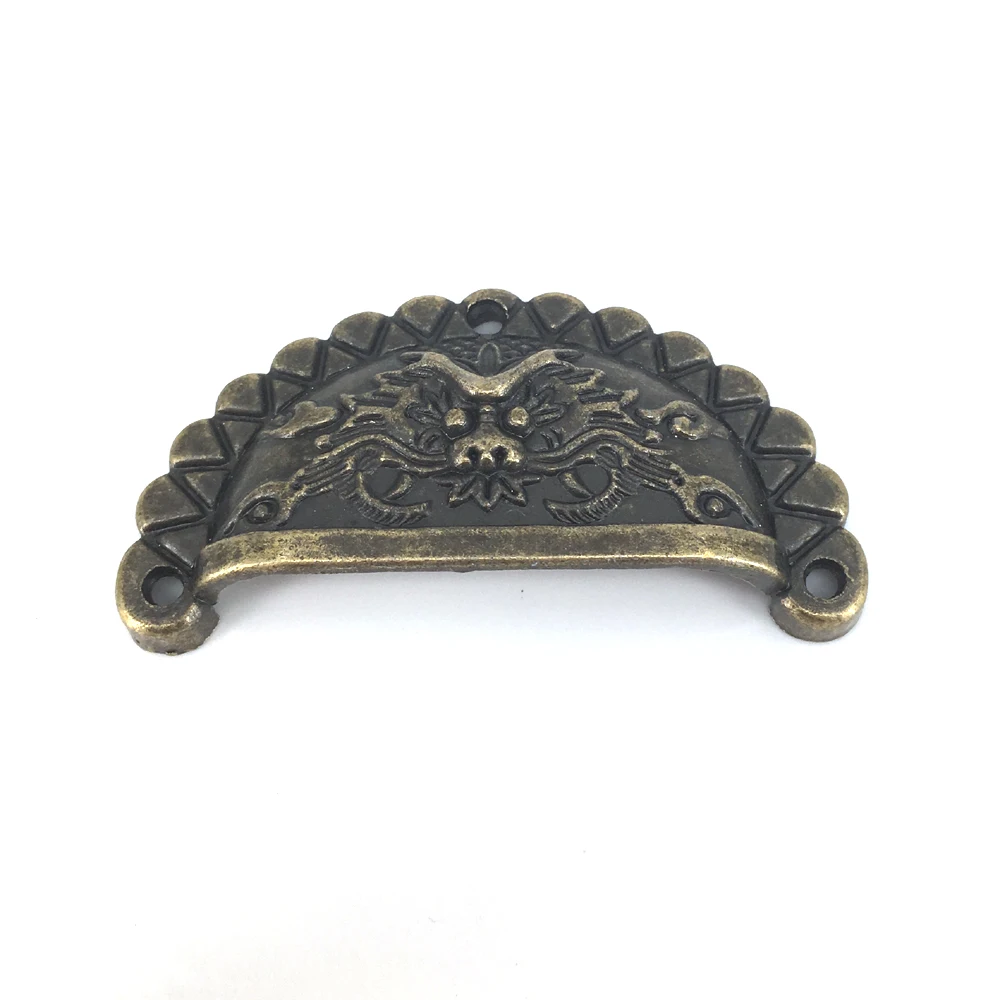 70 35mm Dragon Drawer Pull Shell Shake Pulls Bronze Zinc Alloy Drawer Pull Shell Shake Pulls Bronze
