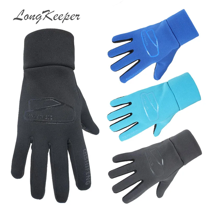 

LongKeeper Full Finger Touch Screen Gloves Men Big Elastic Sport Guantes Women Winter Anti-slip Driving Mittens G331