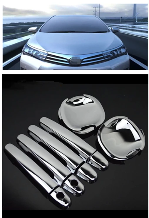 Высокое качество крышка дверных ручек автомобиля + Чаша комбо для Toyota Corolla 2004-2013