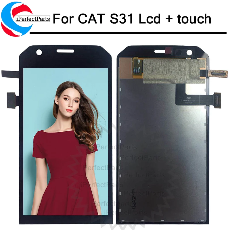 Черный 4,7 ''для гусеницы CAT S31 Полный ЖК-дисплей+ сенсорный экран дигитайзер сборка Замена+ Инструменты для Cat S31