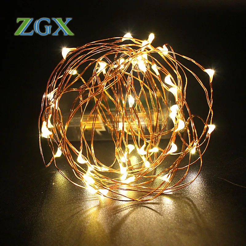 

ZGX Copper Wire LED String light 2M 3M 4M 5M Holiday Strip For Fairy Christmas Tree Wedding Party New Year Decor Xmas Garland