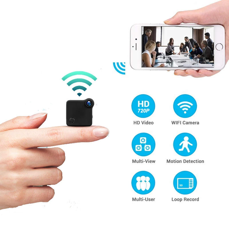 HD Small Camera DV 1.3MP Motion Detection 1080P Wireless WiFi Smart Wearable DVR