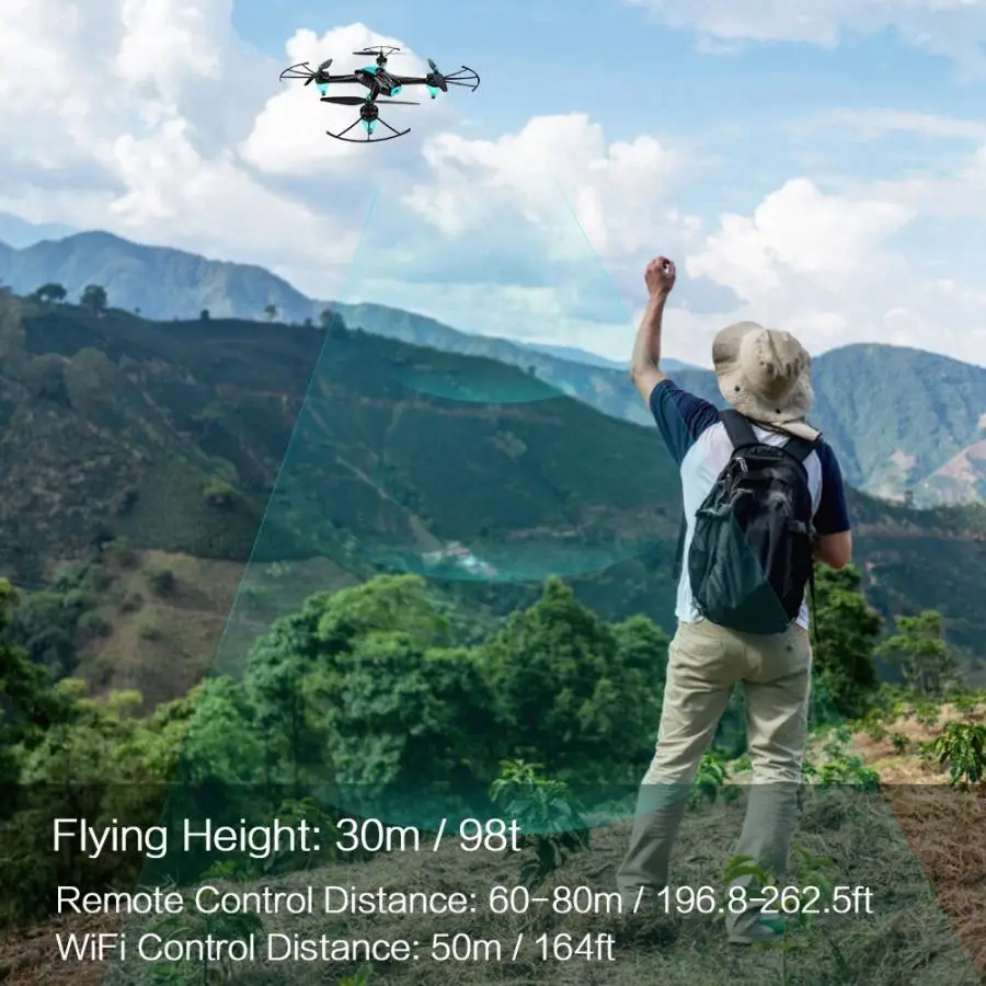 WLH-12 30 Вт камера WiFi FPV Дрон пульт дистанционного управления Квадрокоптер с автономным режимом набор черный и зеленый цвет RC игрушки