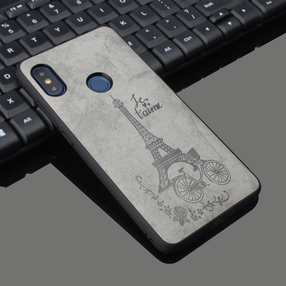 

Case for Xiaomi Redmi Note 6 Pro Note 5 Global Version back Cover silicone edge fabric Redmi 6A Mi A1 Mix 2S 5X C 6 Soque funda