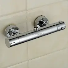 Смеситель для душа с термостатом ванная комната настенный термостатический душевой смеситель с двойной ручкой полированный torneira de parede TR510