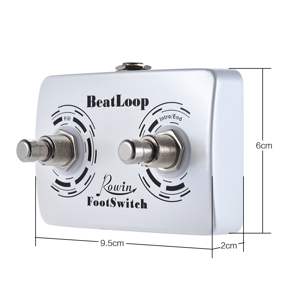 Rowin BeatLoop, двойной ножной переключатель, педаль для гитары, педаль для Rowin BEAT, петля для записи, педаль эффектов с кабелем 6,35 мм