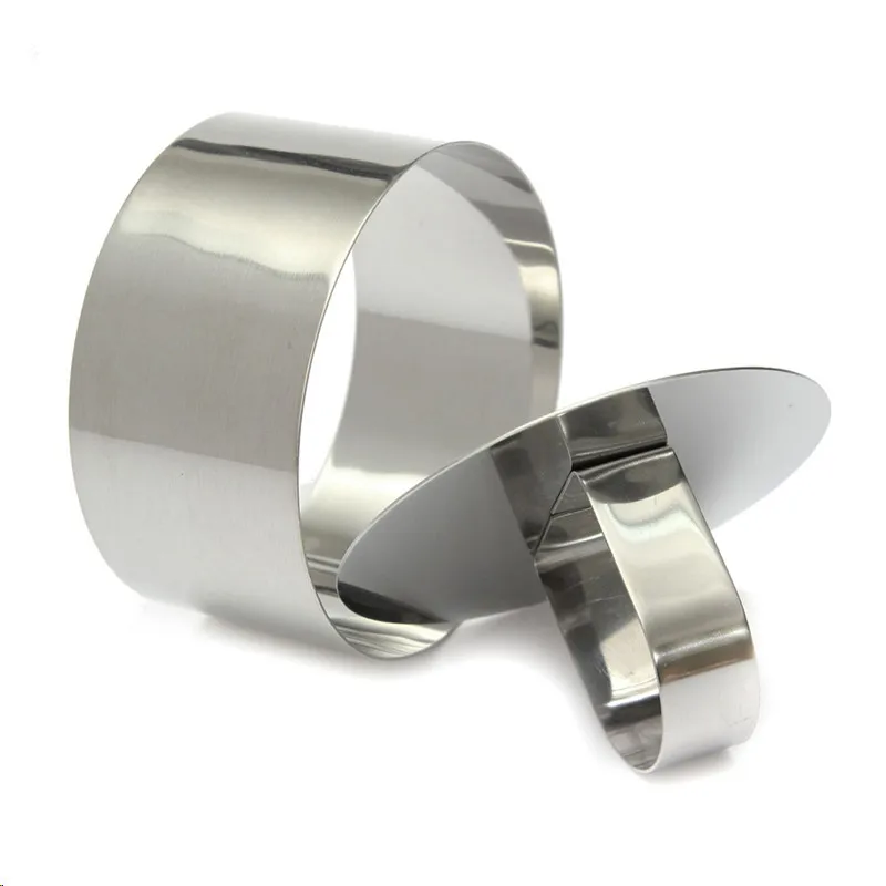 Fondant-Mousse-Cake-Mold-Stainless-Steel-Decorating-Tools-Round-Silver-Ring-Slicer-Cutter-Hand-Push-DIY