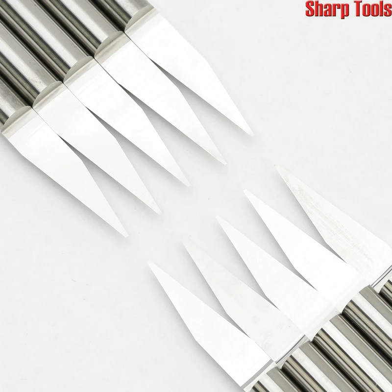 Shank-6mm угол-20 Tip-0.5mm плоское дно фреза для резьбы по дереву, острый твердосплавный инструмент на 3D для механической обработки древесины