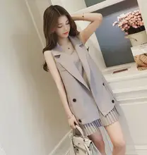 2018 women’s spring and autumn long suit suit jacket + pleated strap dress fashion suit female leisure two-piece