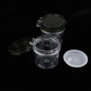 

2x 220ml Empty Makeup Cosmetic Storage Jar Pot with Green Lid