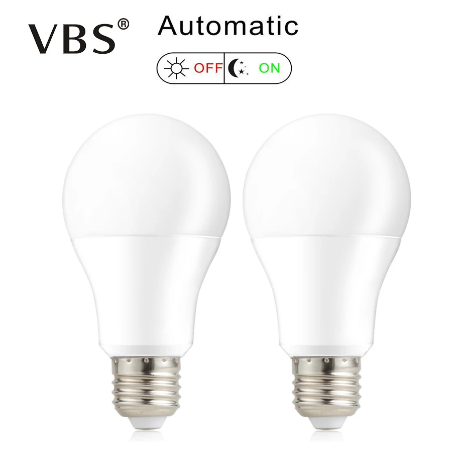 10W Dusk to Dawn Light Bulbs 15W 110V 220V Smart Sensor Light Bulb Auto