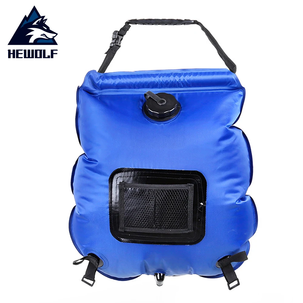 Hewolf 20L Summer Outdoor Folding Solar Heating Water Bag With