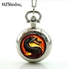 2017 New Arrival Fire Dragon Pocket Watch Handmade Mortal Kombat Necklaces Locket Pocket Watch Jewelry ► Photo 1/6