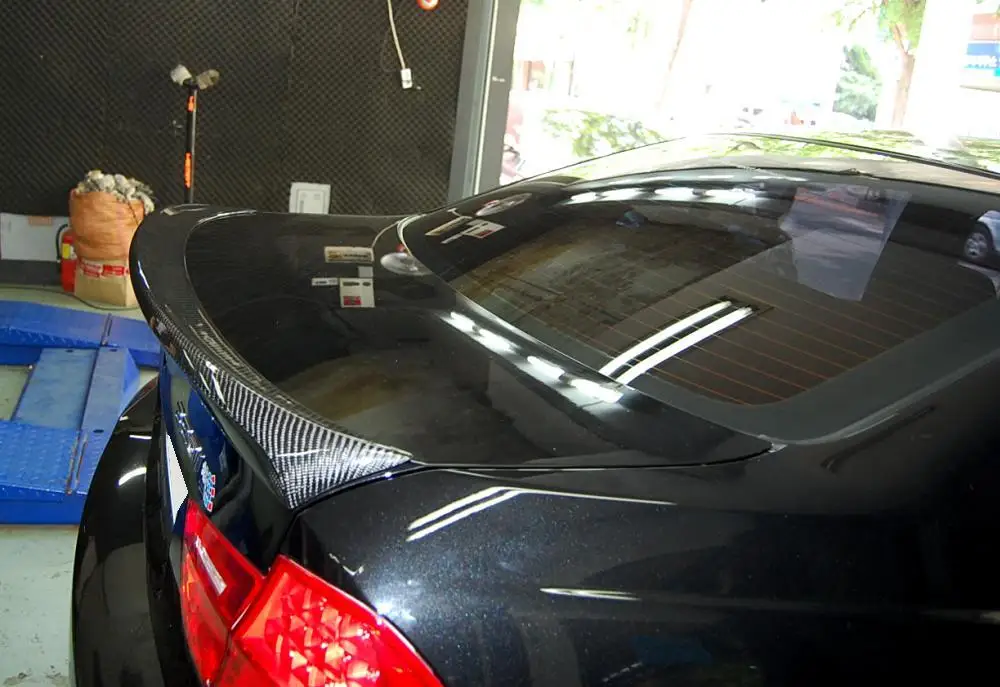 Высокое качество E90 M-TECH стиль автомобиля Стайлинг углеродного волокна задний спойлер Автомобильный багажник губы загрузки крыло спойлер для BMW E90