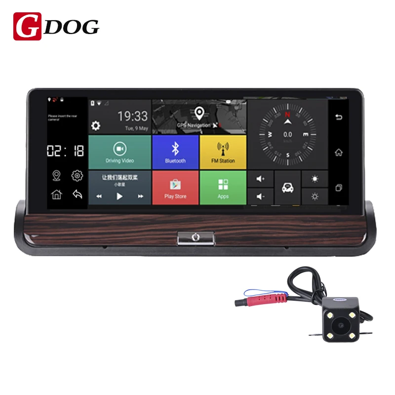 

G-dog v40 New 3G Video recorder DVR Rear view Android 5.0 GPS Bluetooth FM Dual Lens rearview mirror Camcorder Dash cam dvrs