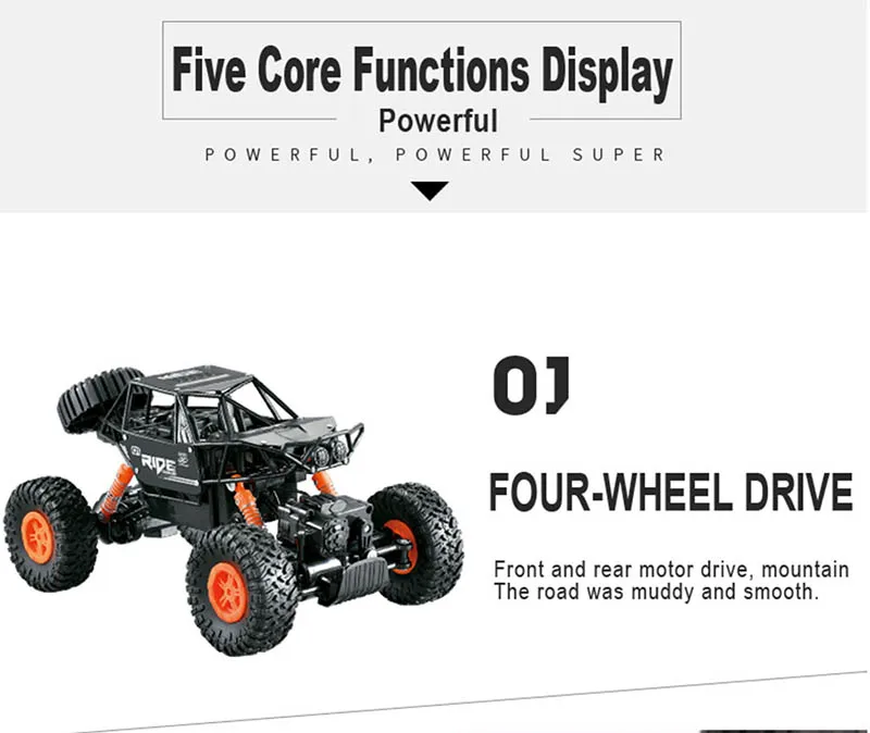 1/16 сплав Электрический Автомобиль 2,4 г 10 км/ч внедорожный пульт дистанционного управления игрушечный автомобиль четырехколесный привод альпинистский Радиоуправляемый автомобиль двойной мотор автомобиль игрушки