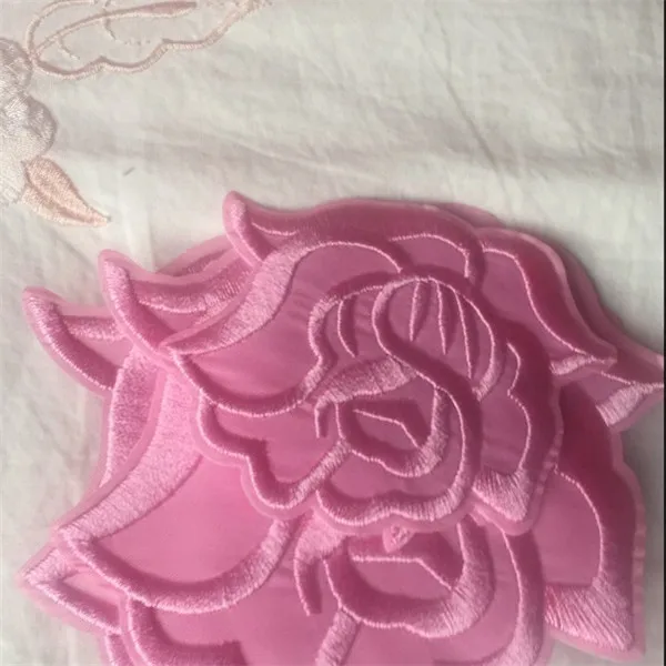 Lace Flowers Black White and Pink 3 sizes Iron on Cloth Patches - Buyers Show 13