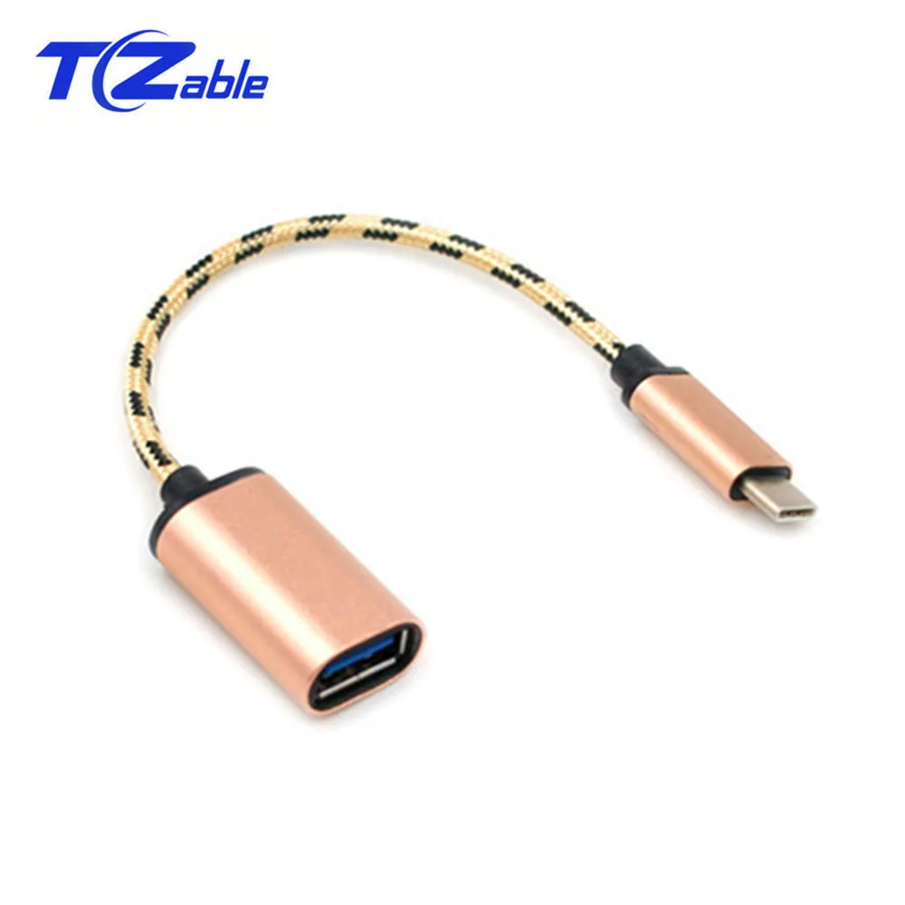 Gold Металлический USB кабель-удлинитель USB C 3,1 type C адаптер для синхронизации данных OTG для samsung Galaxy S10 S9 S8 Note 8 - Цвет: Gold
