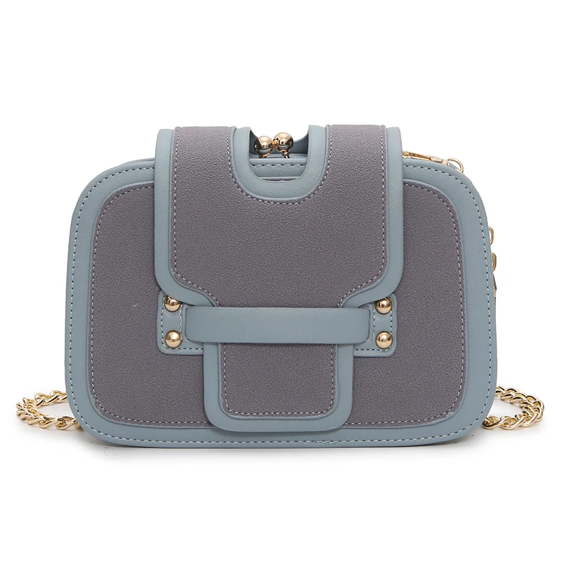 

Fashion Women Handbag High Quality Leather Girl Chains Shoulder Bag Solid Color Female Multi-storey Small Square Bag