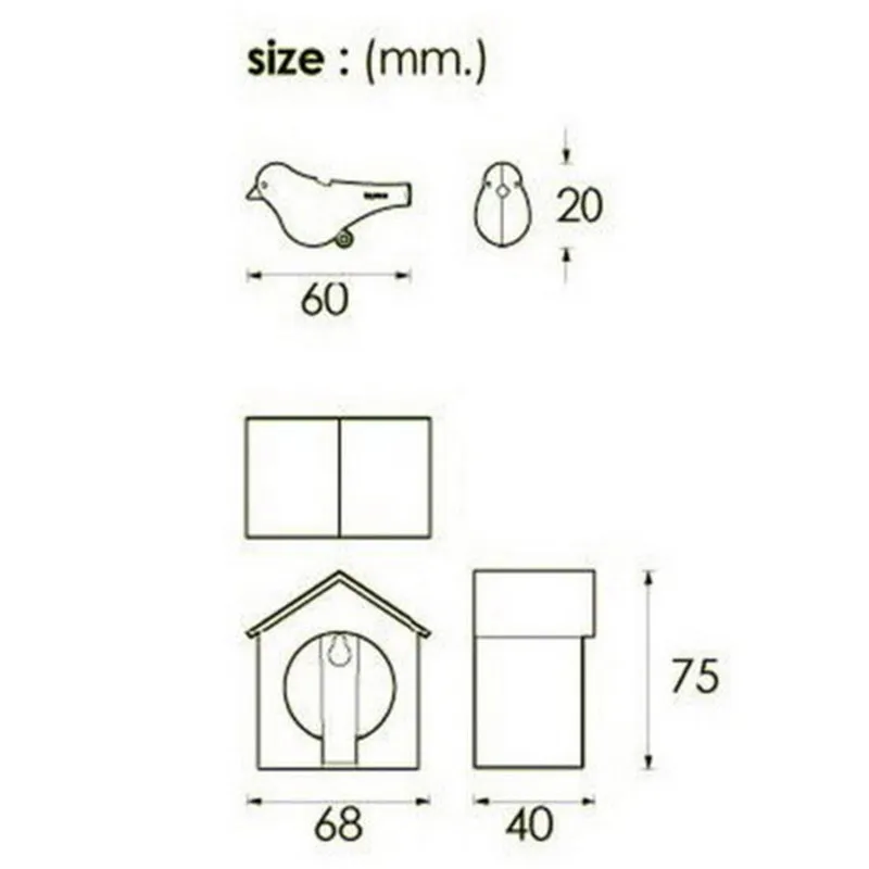Симпатичное гнездо Воробей Брелок для дома женские брелоки настенный крючок дверные держатели птичий свисток держатели для хранения стойки Органайзер