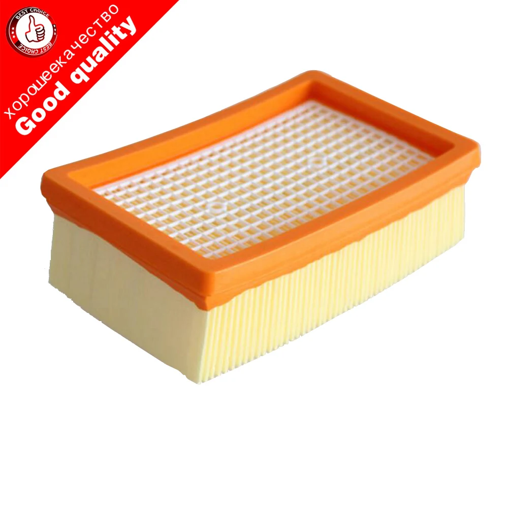 Free shipping Flat-Pleated Filter for KARCHER MV4 MV5 MV6 WD4 WD5 WD6 Wet and Dry Vacuum Cleaner Parts #2.863-005.0 HEPA Filters 1 filter lamellar filters flat filters suitable for hilti vc 20 u vc 40 u um lf 4 household sweeper cleaning tool replacemet