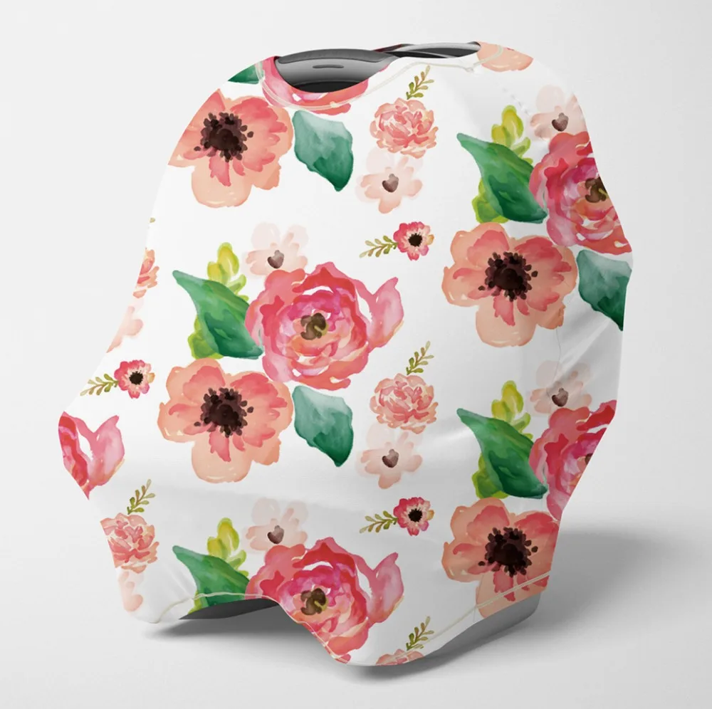 

Baby Nursing Cover MultiUse Breastfeeding Scarf-Baby Car Seat Covers,Infant Stroller Cover,Carseat Canopy for Boys (Watercolor)