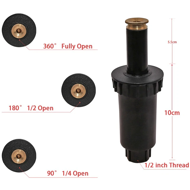 

Garden Lawn Sprinkler Automatic Telescopic Sprinkler System Copper Nozzle Adjustable Pop-Up Sprinkler Lawn Watering 12 Pieces(