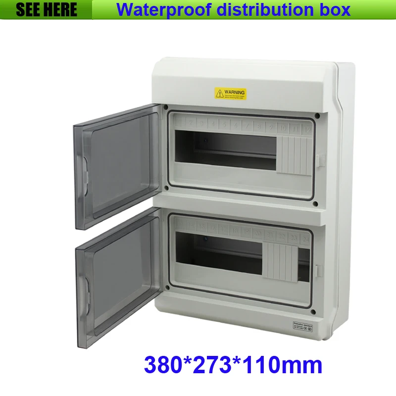 Top Grade PC Material IP66 Outdoor Waterproof Distribution Box 24Way