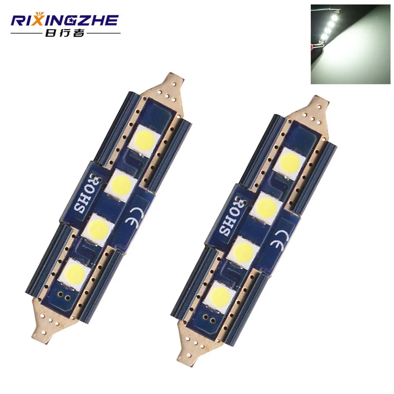 

RXZ 2pcs Car Festoo C5W LED Canbus 31mm 36mm 39mm 41mm 3030SMD Lighting Lamp Interior Dome Reading License Plate Lights