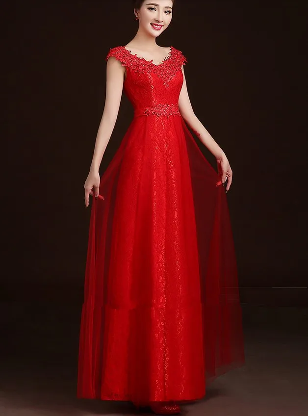 v-образным вырезом выпускные Длинные платья для вечеринки вечернее платье для выпускного вечера; Robe de soiree vestido de casamento Longo com Renda TK385