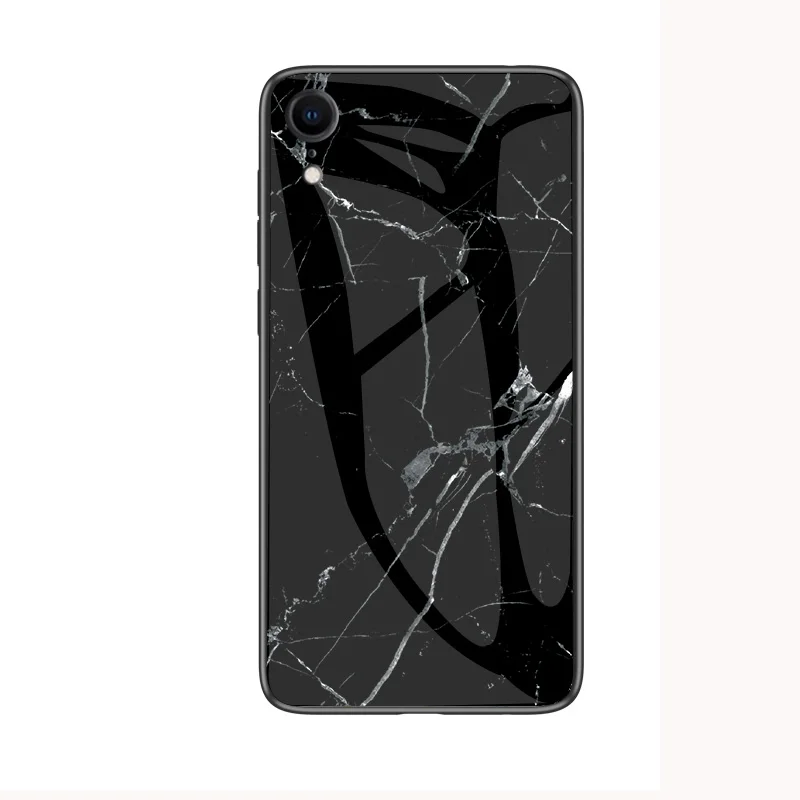 Чехол из закаленного стекла для iphone 7 XS MAX чехол для iphone 6 6S 7 8 Plus чехол для iphone X XR чехол Капа мраморный силиконовый чехол с бантом