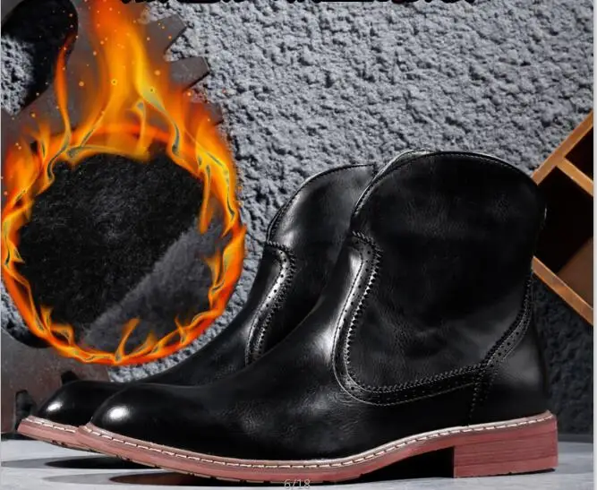 Мужская обувь; ботинки осень-зима; новая зимняя обувь; мужские ботинки «Челси»; ботильоны из натуральной кожи; chaussure homme