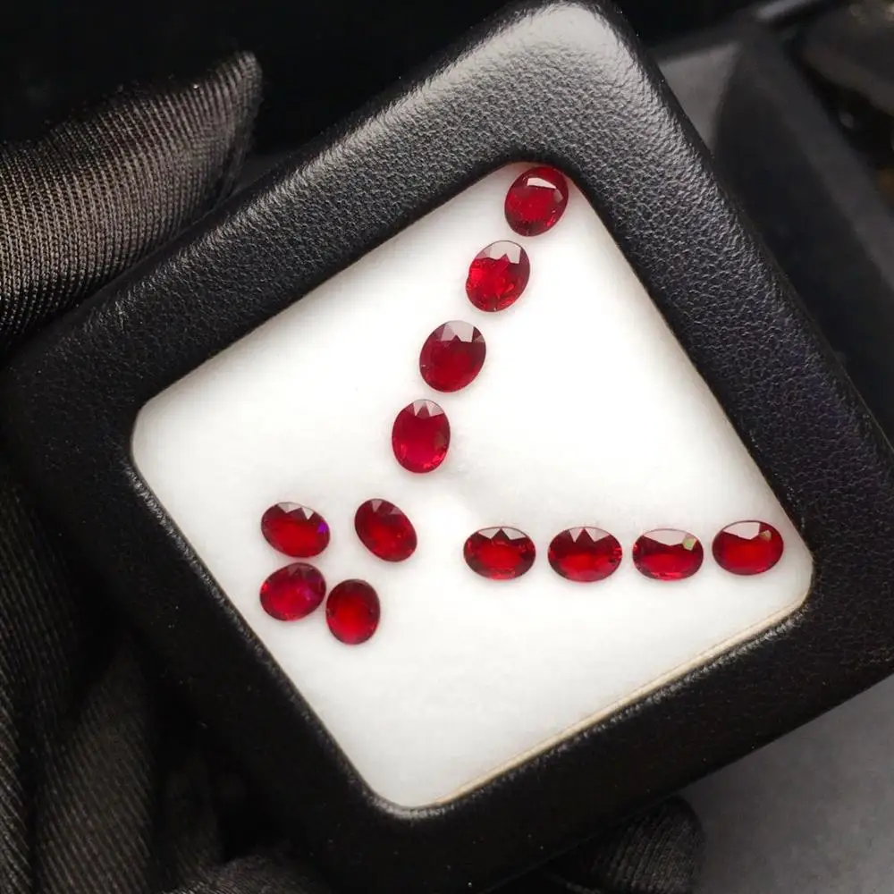 

Ruby Loosegemstone 6.11ct Unheat oval Cut Natural red Ruby Pigeon Blood Red Loose Gemstones Rubi Loose Stones