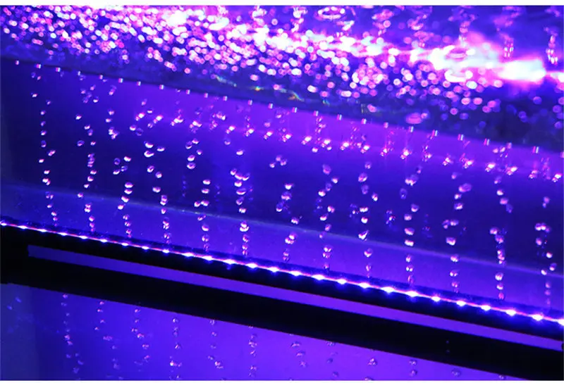 IP68 RGB светодиодный мигает лампочка трубки 12/26/32/46cm левый и правый Управление рыбный бак аквариумная лампа, получившая сертификат Европейского 18 SMD будут проходить воздушные пузырьки светильник полосы погружной
