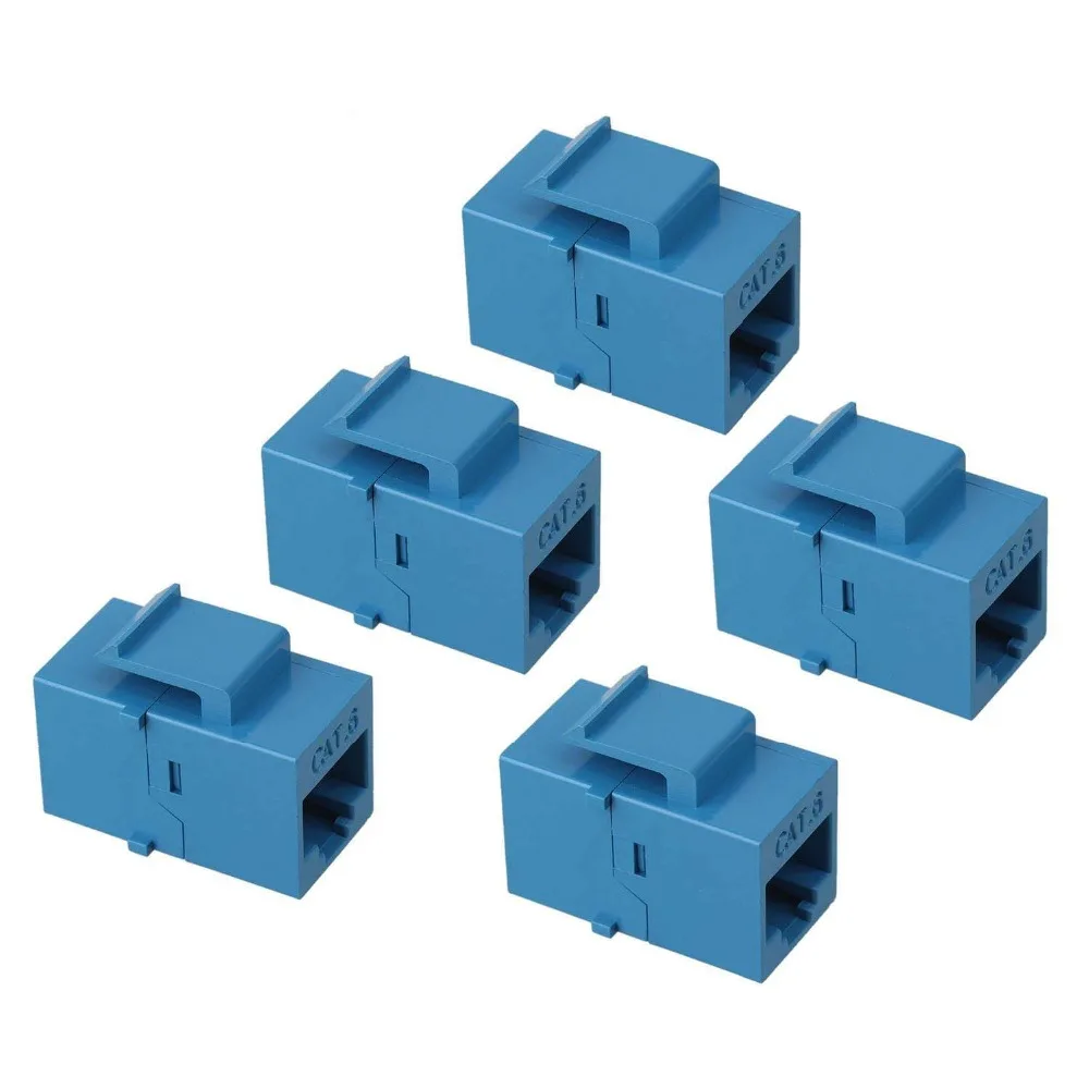 5 шт. CAT6 Трапецеидальный соединитель, RJ45 UTP муфта вставной оснастки Разъем адаптер порт для розетки панели-синий 5 шт. CAT6 Трапецеидальный соединитель, RJ45 UTP муфта вставной оснастки Разъем адаптер порт для розетки панели-синий