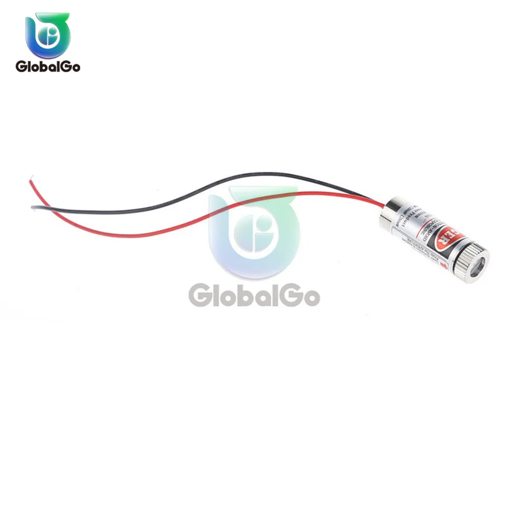 1pcs 650nm 5mW Red Point Line Cross Laser Module Head Glass Lens Focusable Industrial Class Adjustable Laser Dot Diode Module