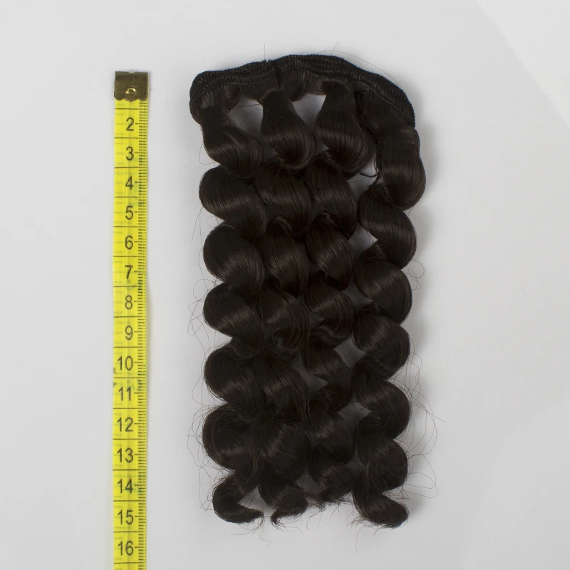 15*100 см DIY куклы парики коричневый черный кофе хаки вьющиеся волосы Wefts шиньон для BJD/SD куклы изготовление и ремонт на продажу