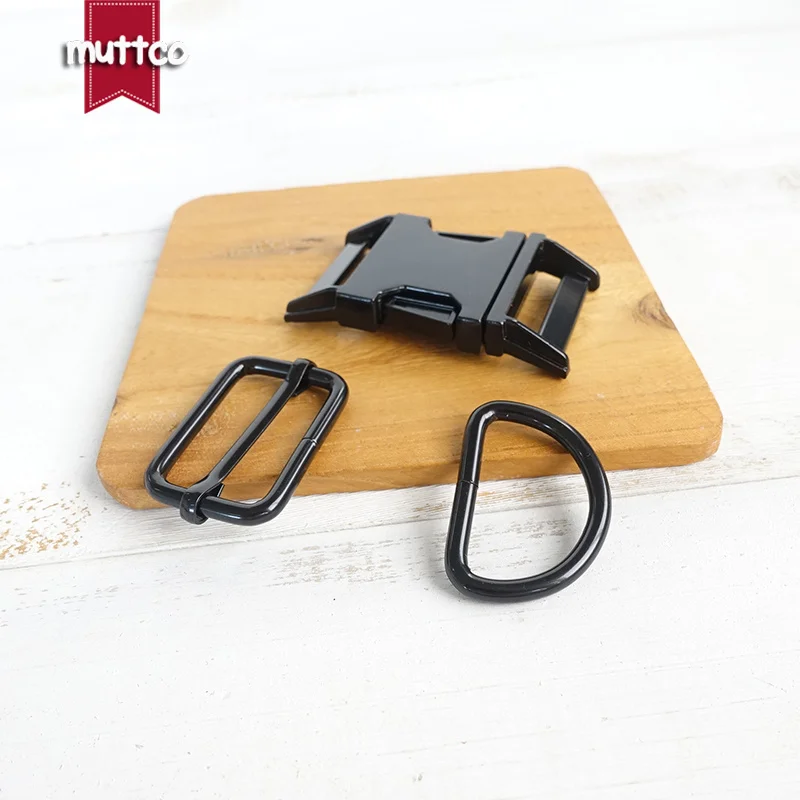 10sets/lot(metal buckle+adjust buckle+D ring/set) DIY Dog Collar sewing accessories 30mm environmental metal buckle