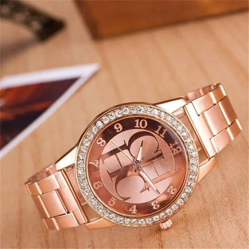 

2018 New Fashion Brand Women Watch Luxury Crystal Dress Quartz Watches stainless steel Women Wristwatches Relogios Femininos