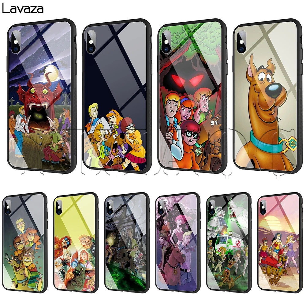 

Lavaza Scooby Doo Tempered glass TPU Case for iPhone XS MAX XR X 8 7 6 6S Plus