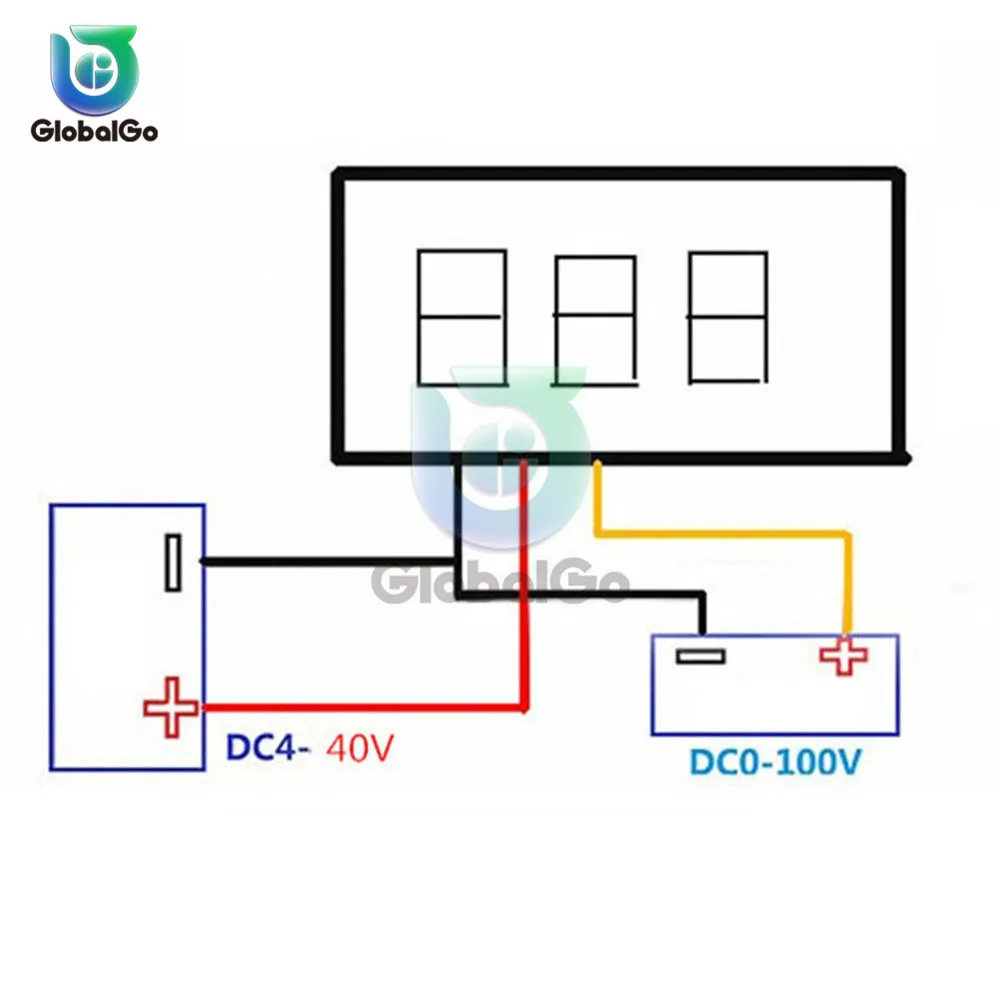 0,28 дюймов Мини DC 0-100 в 3-Провода датчик, вольтметр цифровой светодиодный Дисплей цифровой Панель измеритель измерительные приборы