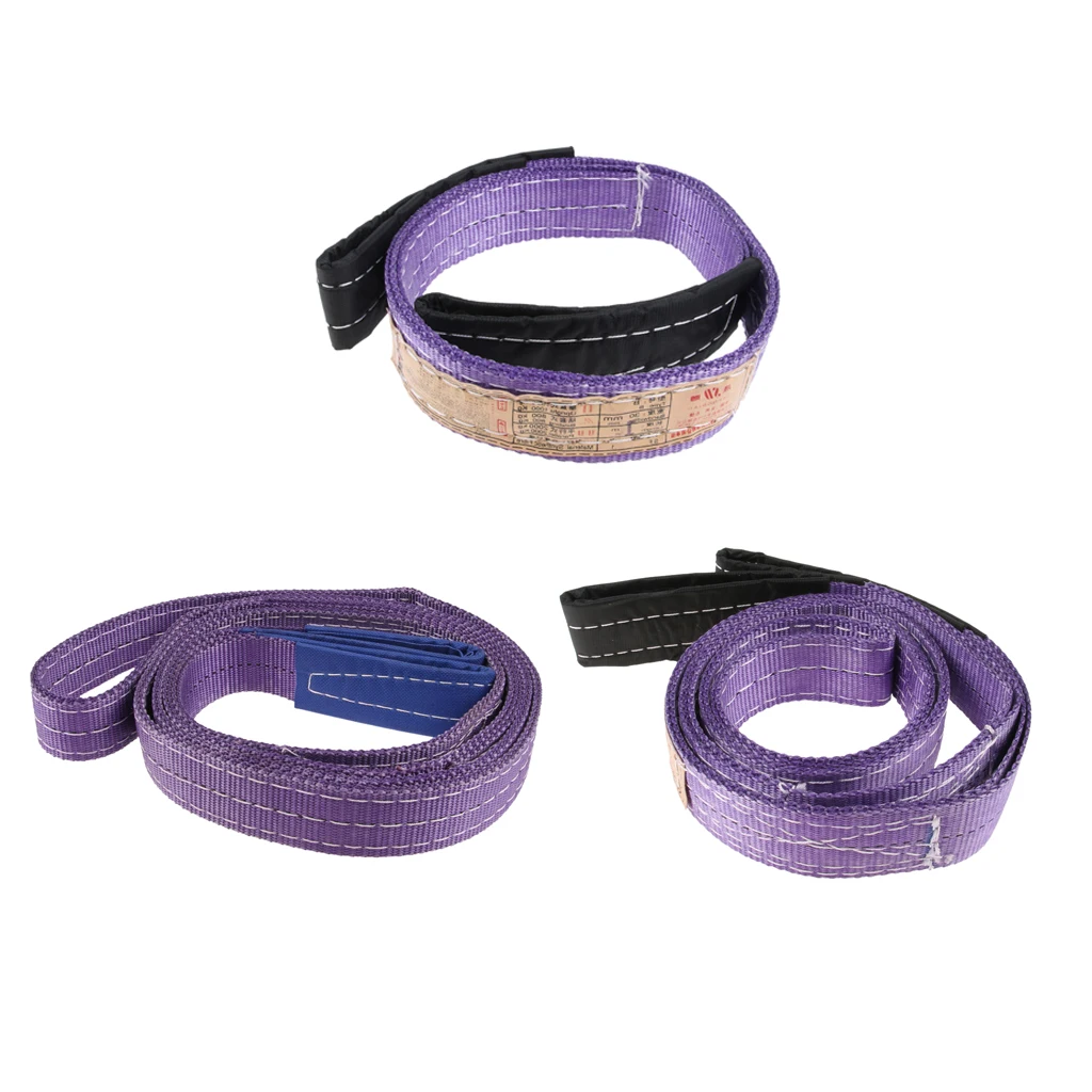 3.3ft 1m X 1000kg Double-layer Heavy Duty Tow Strap Rope Lifting Towing Pull Cable Road  2200lbs With Reinforced Loops