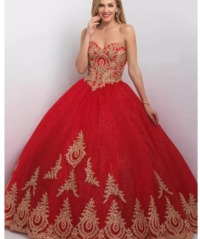 dresses of red and gold