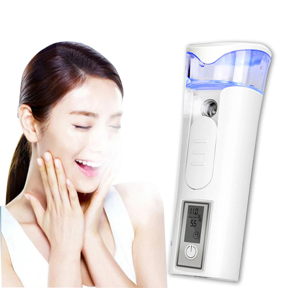  3 In 1 Electric Facial Skin Care Mini Face Skin Analyzer Steamer Mobile Power Bank Cosmetology Appa
