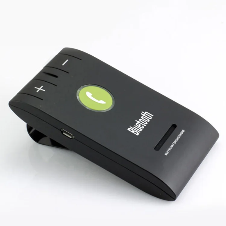 6E Hands-free гарнитура Bluetooth автомобильный комплект динамик для смартфонов многоточечный беспроводной солнцезащитный козырек Громкая связь bluetooth динамик телефон - Название цвета: Black
