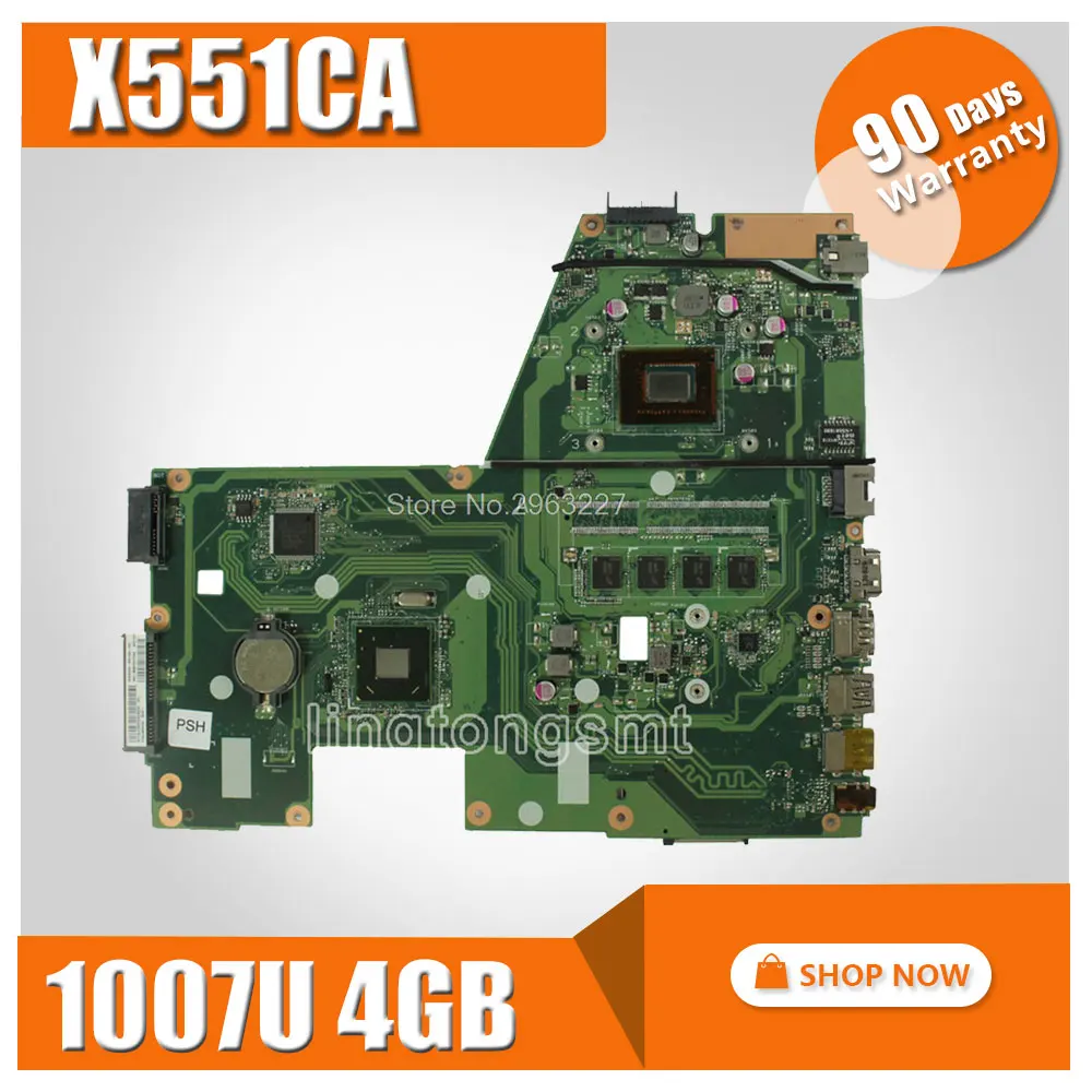 For ASUS F551CA R512CA X551CA X551CAP Motherboard With 1007U CPU Mainboard 4GB