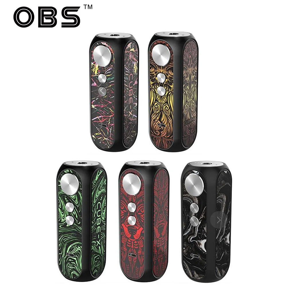 Новый бренд OBS Cube X 80 Вт VW Box MOD power на 18650 батарея max 80 Вт коробка Vape MOD Vape испаритель OBS cube vs Drag 2/Shogun/Люкс