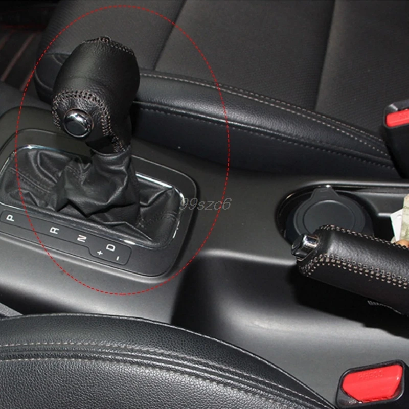 Натуральная кожа рукоятка для рычага переключения передач Чехол для Kia Sportage R с прошивкой июня Прямая поставка