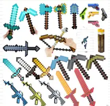 20-60 CM Mais Novo Minecraft Minecraft Espada de Espuma Brinquedos Coloridos Brinquedos Figuras de Ação Brinquedos das Crianças de Ano Novo presentes