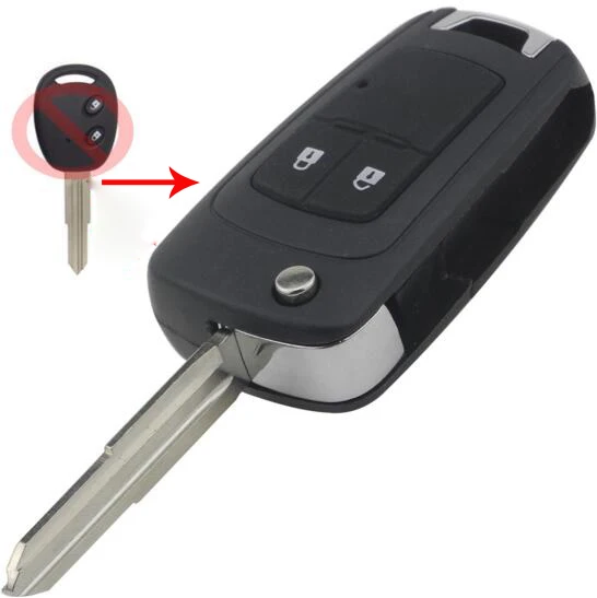 2 Buttons Modified Folding Flip Remote Key Shell for Chevrolet Aveo